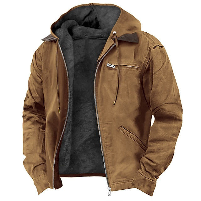 Elias | Herren Kapuzenjacke mit Reißverschluss und Taschen